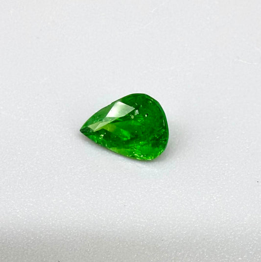 Natural Vibrant Green Tsavorite gemstone, pear cut