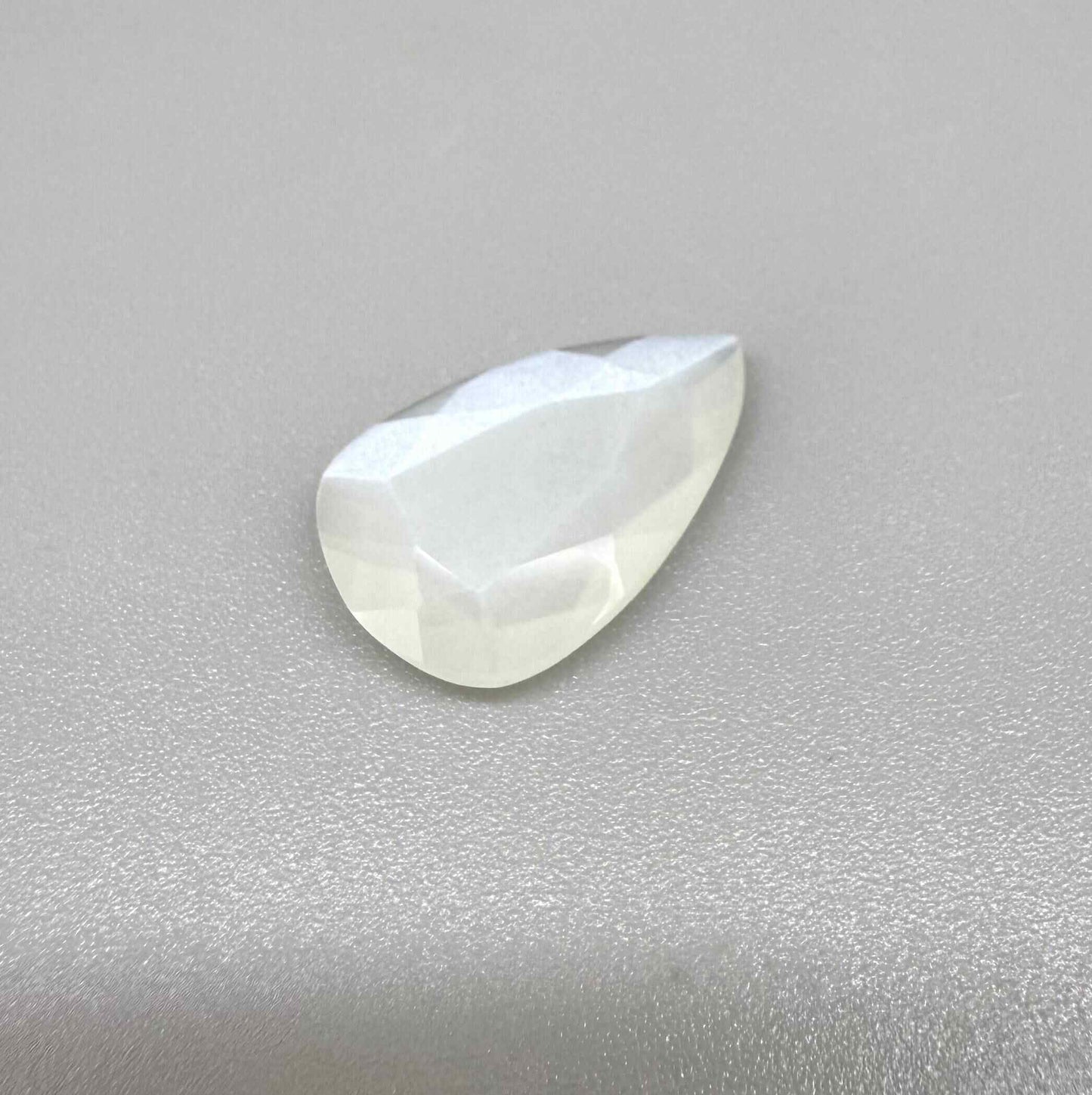 Natural Milky White Moonstone gemstone, pear shape