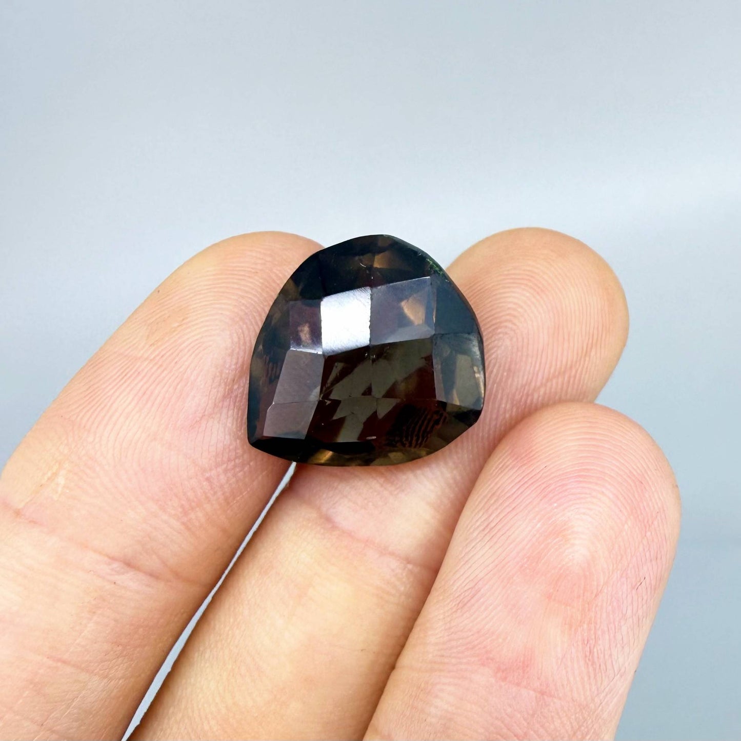 Loose Smoky Quartz gemstone pineapple pear cut