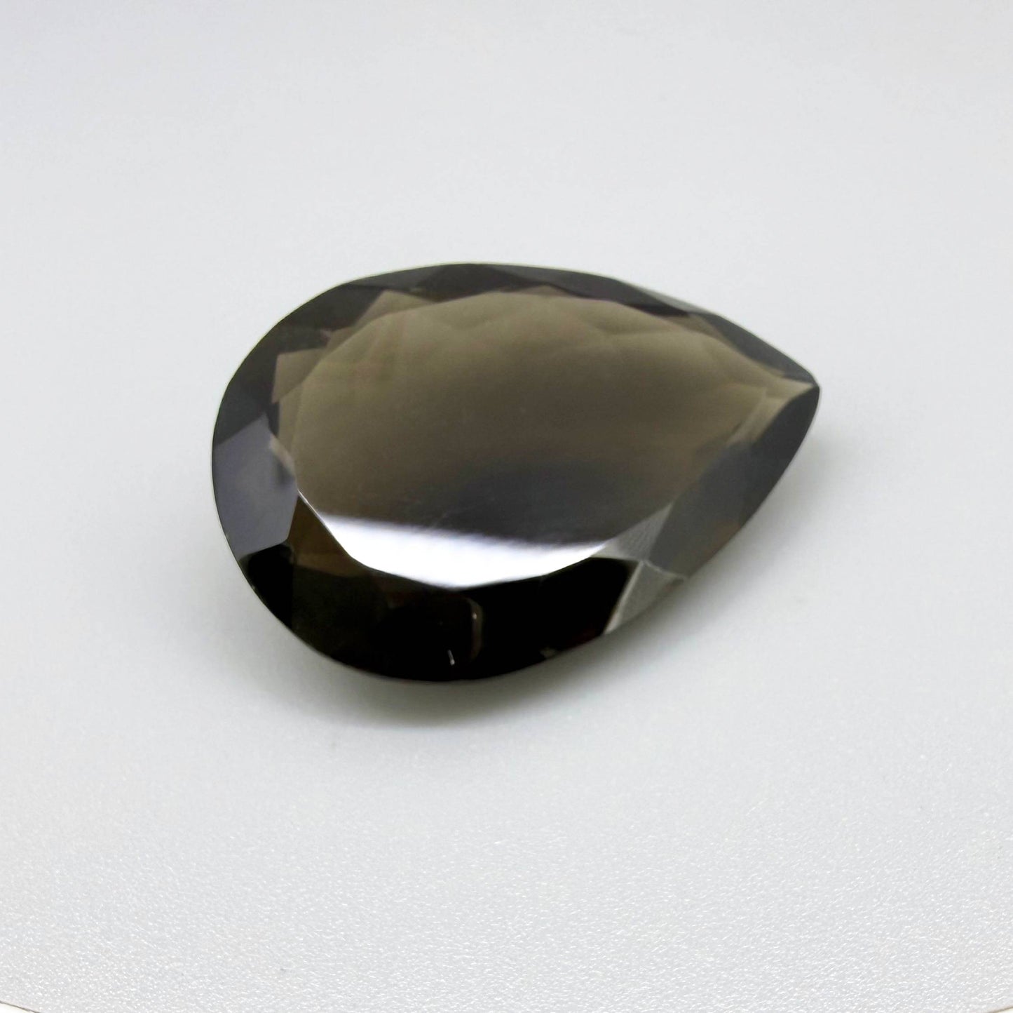 Loose Smoky Quartz gemstone pear cut