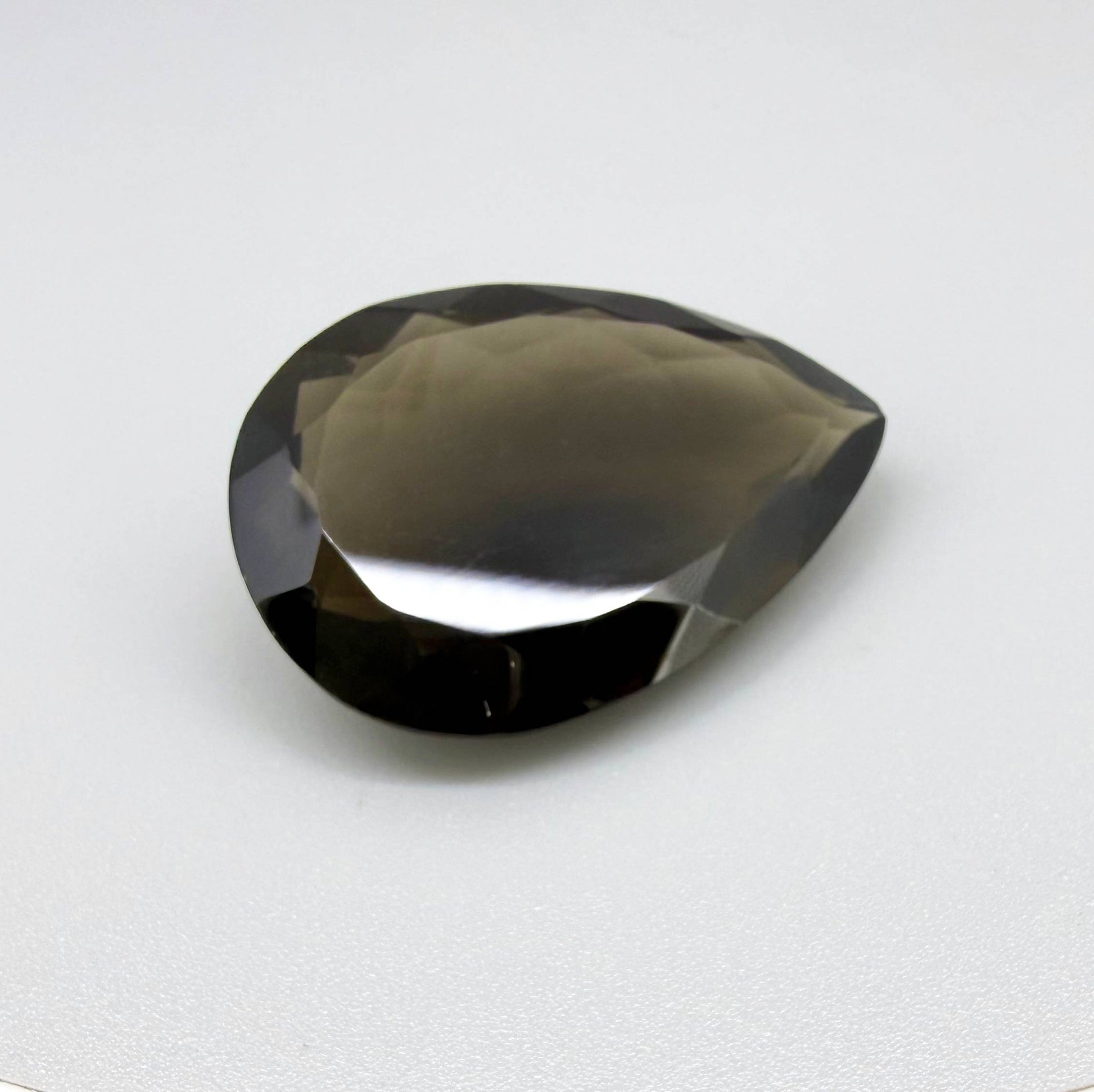 Loose Smoky Quartz gemstone pear cut