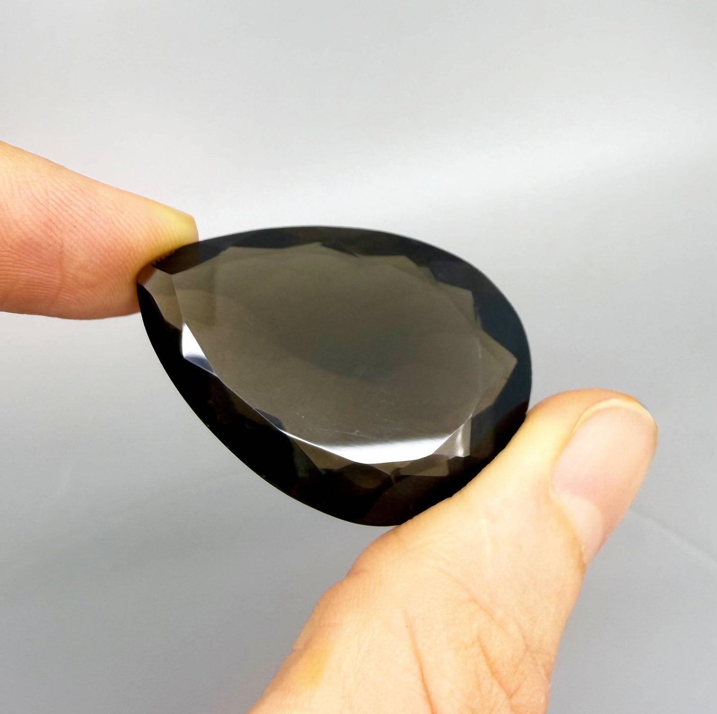 Loose Smoky Quartz gemstone pear cut