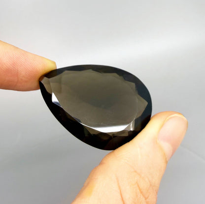 Loose Smoky Quartz gemstone pear cut