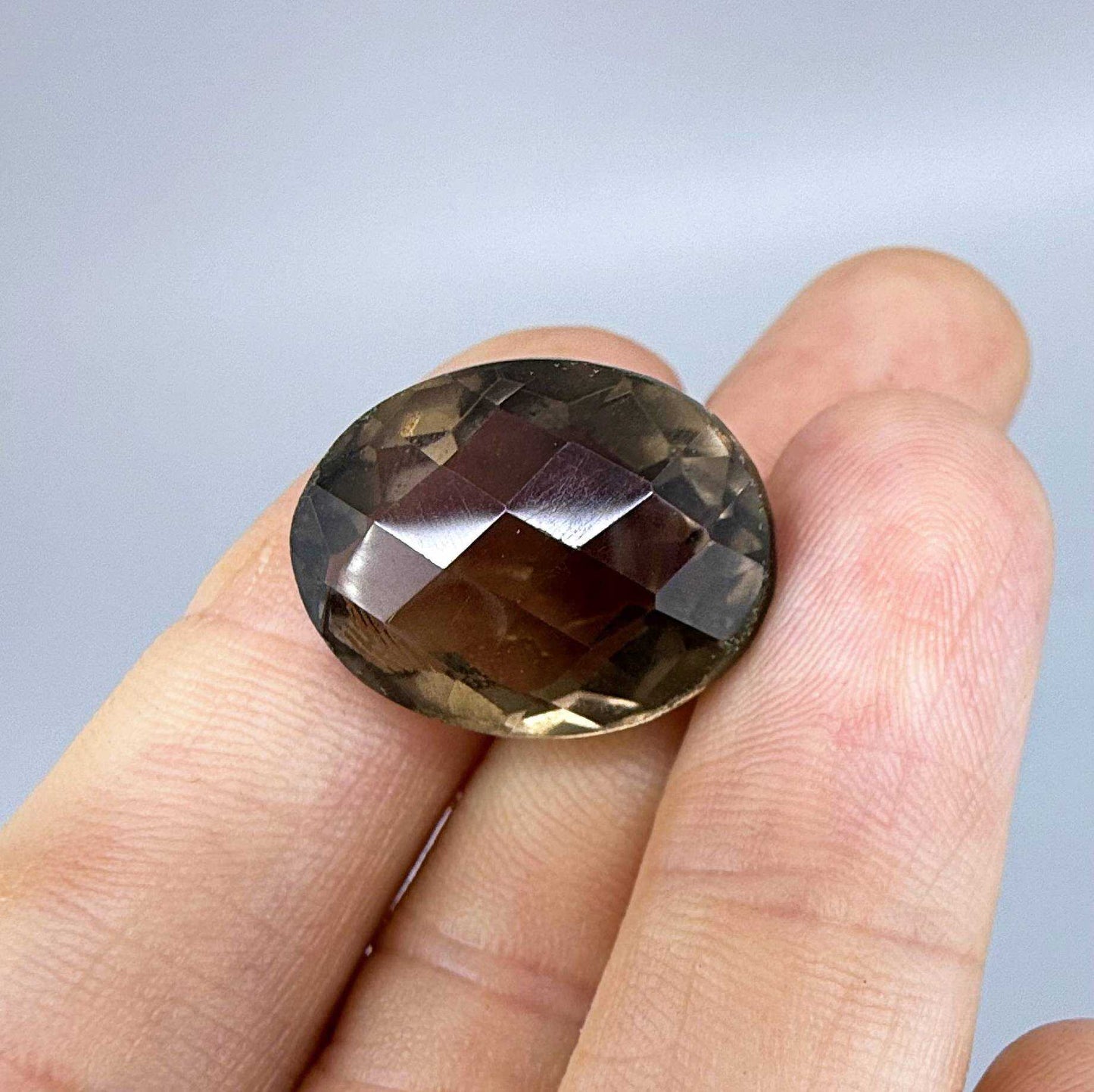 Loose Smoky Quartz gemstone oval cut