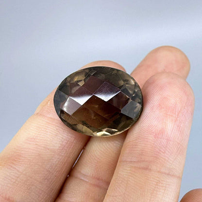 Loose Smoky Quartz gemstone oval cut