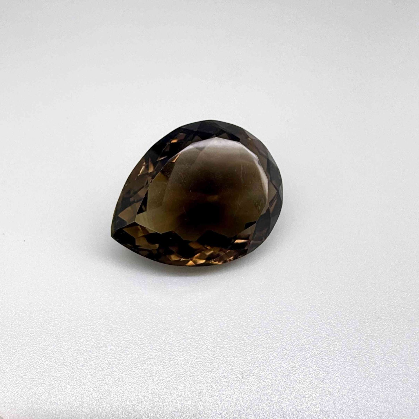 Loose Smoky Quartz gemstone pear cut