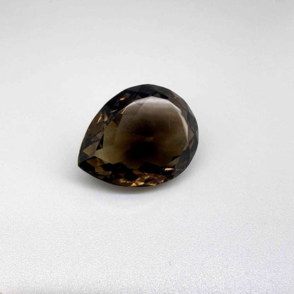 Loose Smoky Quartz gemstone pear cut