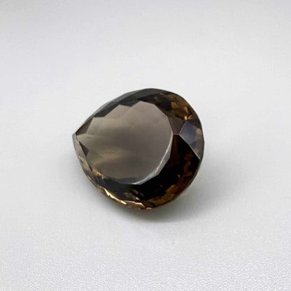 Loose Smoky Quartz gemstone pear cut