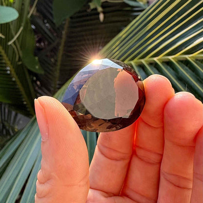 Loose Smoky Quartz gemstone pear cut
