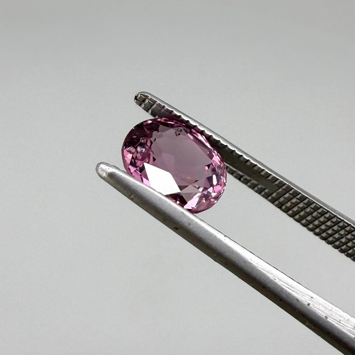 Natural Pink Purple Spinel gemstone, oval shape