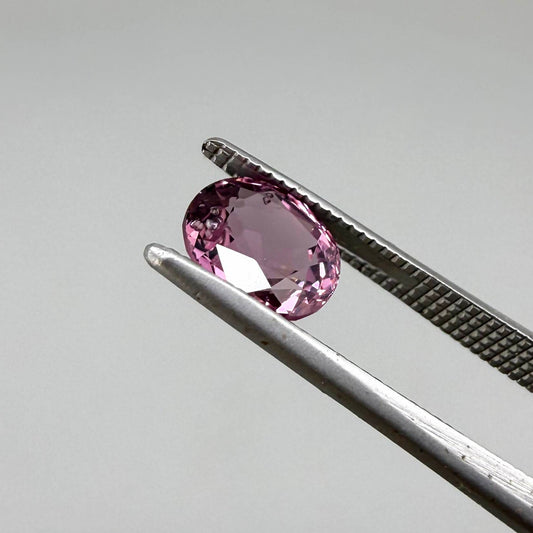 Natural Pink Purple Spinel gemstone, oval shape