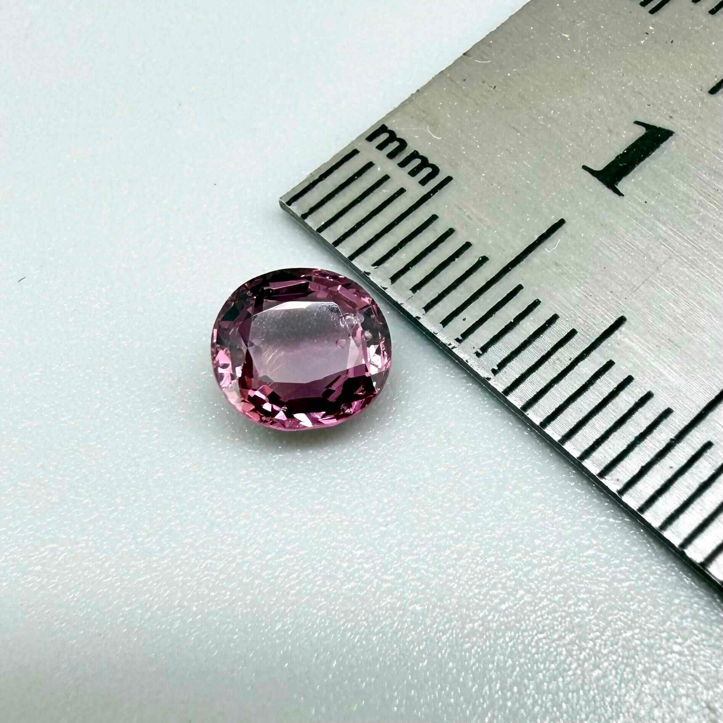 Natural Pink Purple Spinel gemstone, oval shape