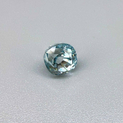 Natural Blue Zircon gemstone, round