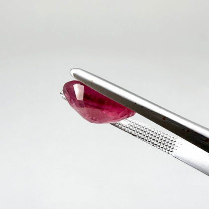 Natural Ruby 4.91 ct from Mozambique – treated oval faceted gemstone with vivid pinkish-red color