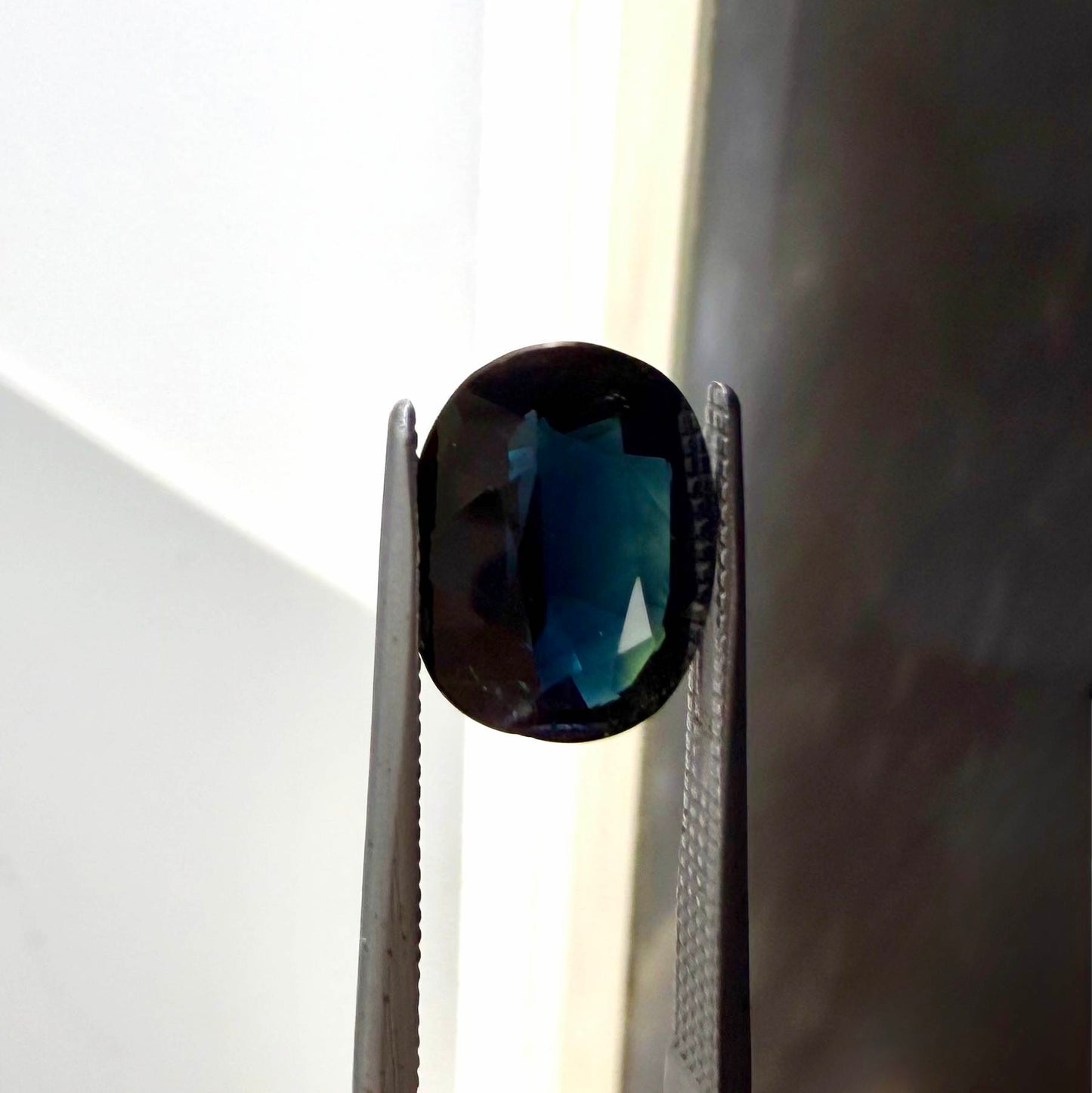 Natural heated dark blue Laos sapphire weighing 3.65 ct, oval cut with eye-clean clarity and a rich deep blue colour.