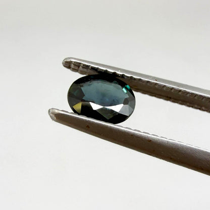 0.92 ct natural heated teal Laos sapphire matching pair with oval faceted cut for custom earrings