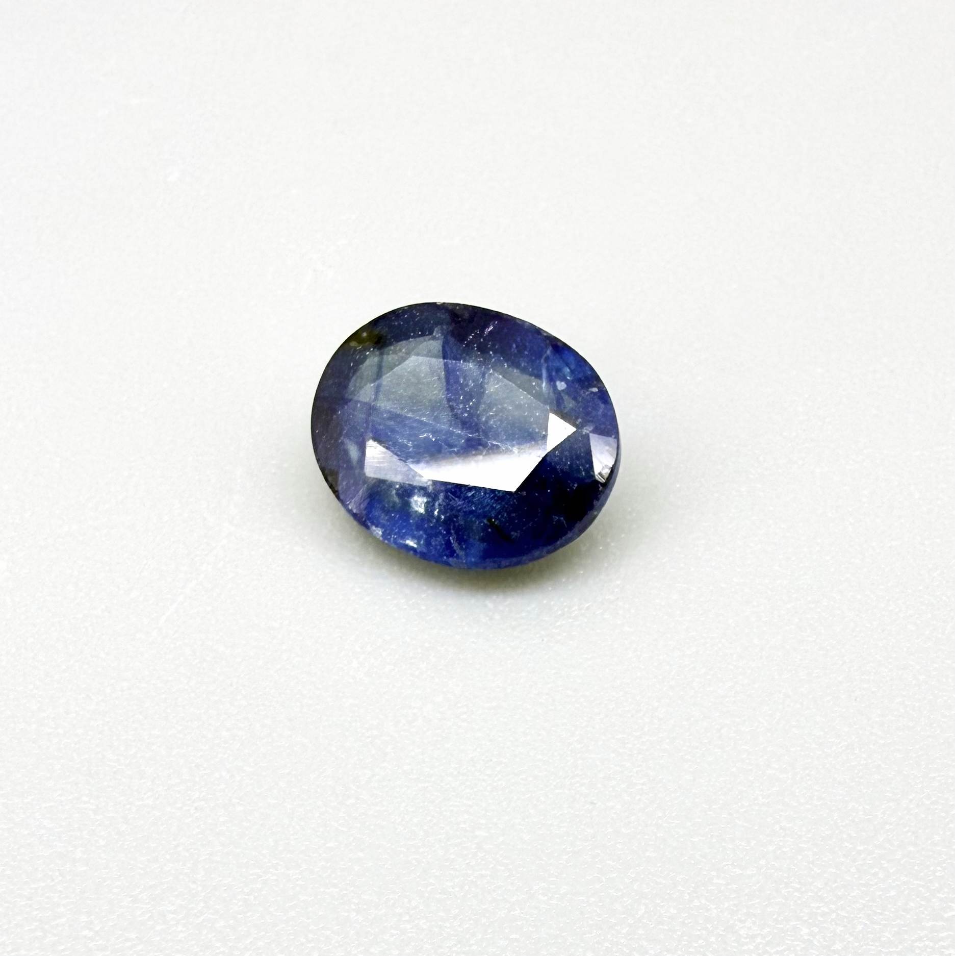 2.71 ct natural heated Mambilla sapphire from Nigeria with oval faceted cut and vibrant blue colour