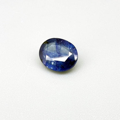 2.71 ct natural heated Mambilla sapphire from Nigeria with oval faceted cut and vibrant blue colour