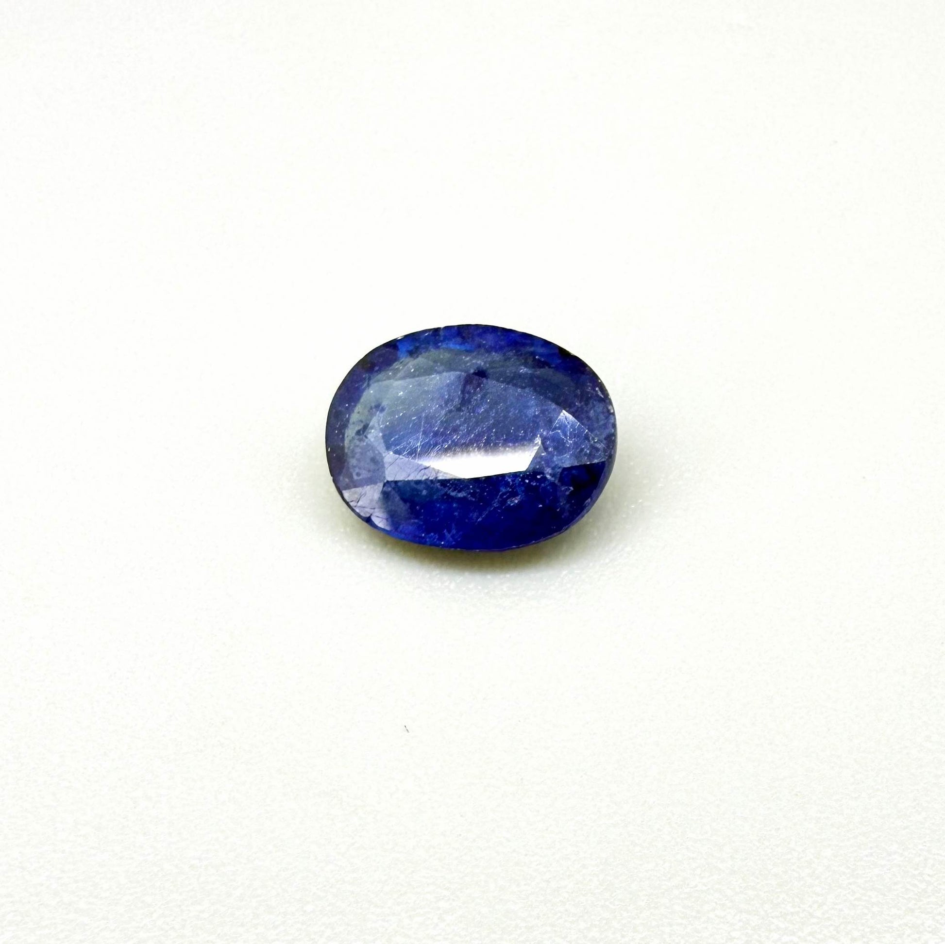 2.81 ct natural heated Mambilla sapphire from Nigeria with oval faceted cut and silky translucent appearance