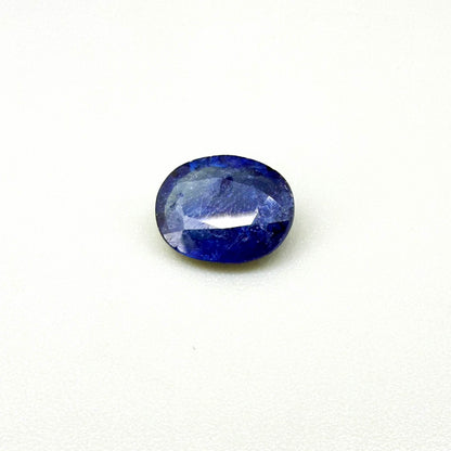 2.81 ct natural heated Mambilla sapphire from Nigeria with oval faceted cut and silky translucent appearance