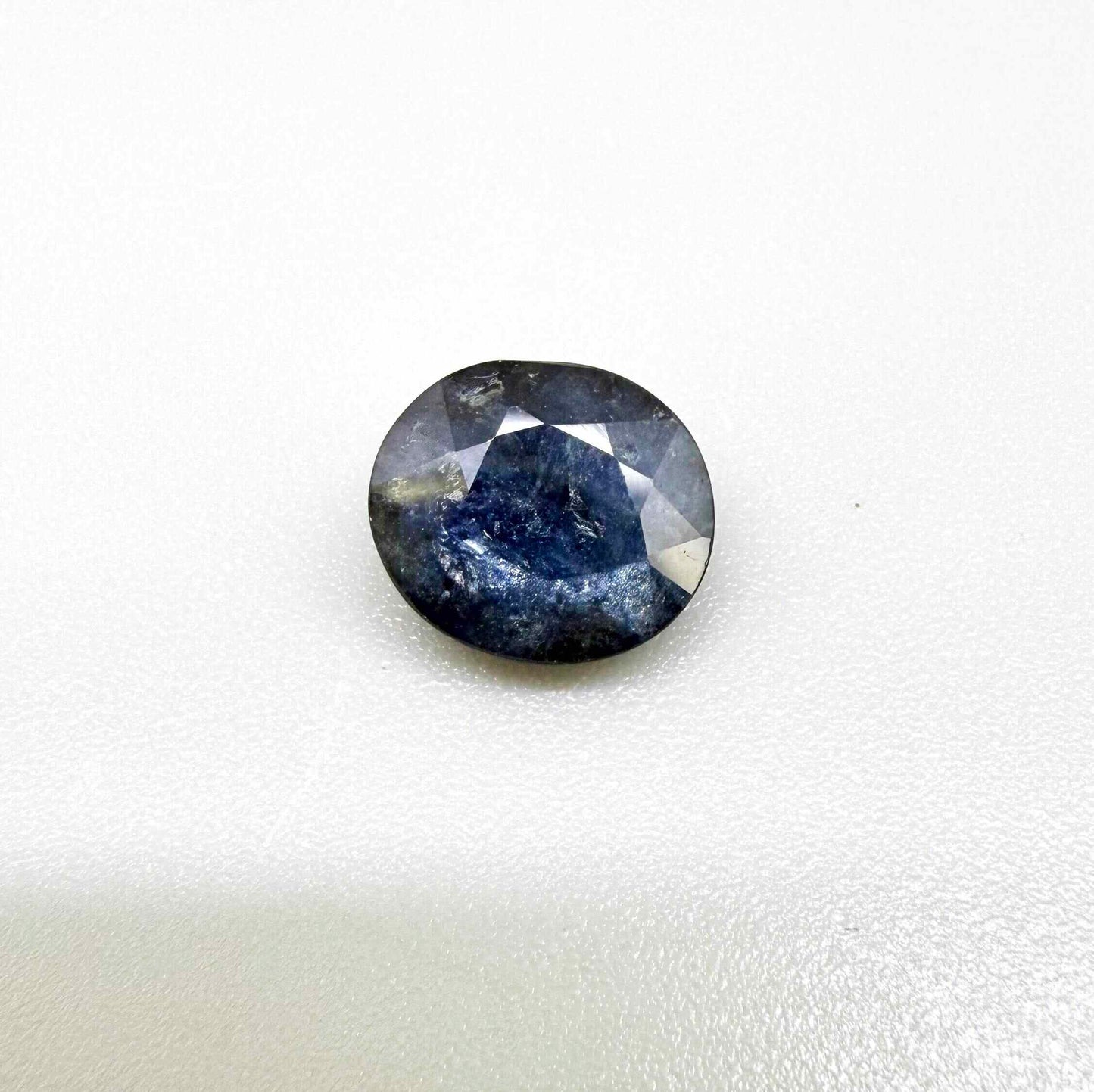 4.04 ct natural heated Bangkaja sapphire from Thailand with oval faceted cut, deep blue colour and silky sheen