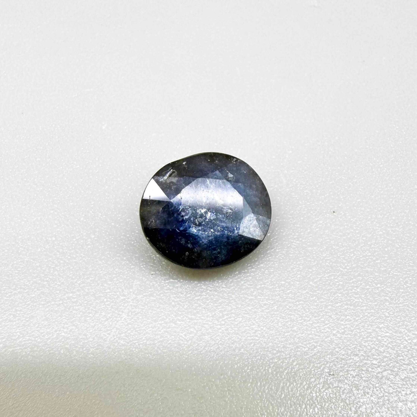 4.04 ct natural heated Bangkaja sapphire from Thailand with oval faceted cut, deep blue colour and silky sheen