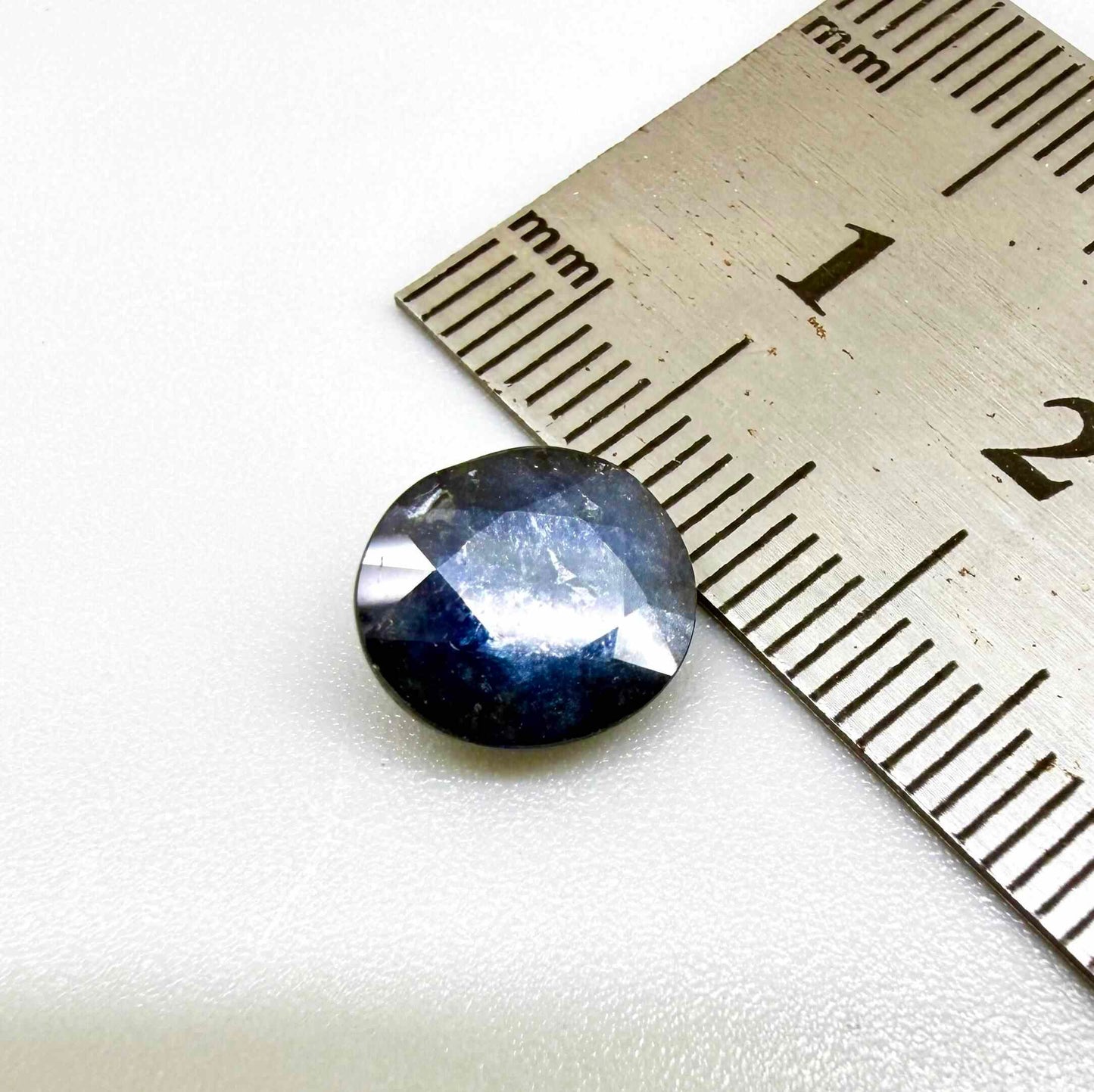 4.04 ct natural heated Bangkaja sapphire from Thailand with oval faceted cut, deep blue colour and silky sheen