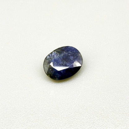 2.37 ct natural heated Bangkaja sapphire from Thailand with oval faceted cut and distinctive silky sheen