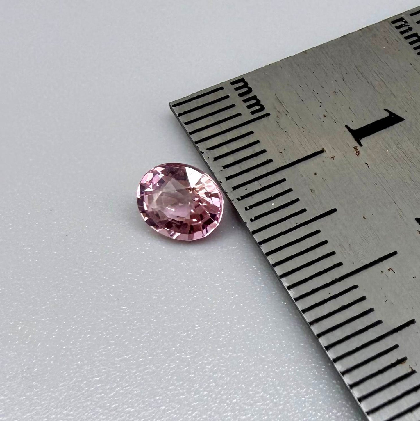 Natural untreated pink tourmaline, 0.72 ct oval cut from Nigeria with bright pink colour, eye-clean clarity and excellent brilliance.