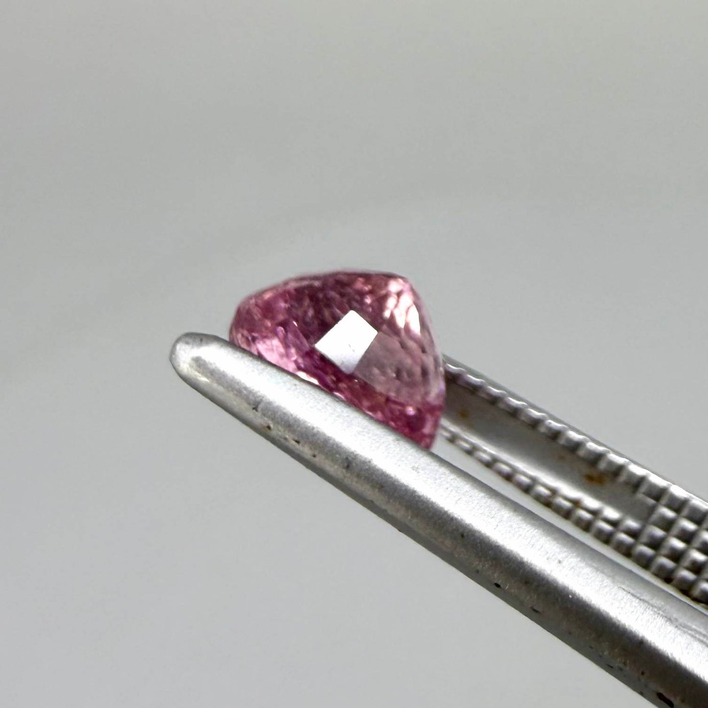 Natural untreated rich pink tourmaline, 0.89 ct oval cut from Nigeria with rich pink colour, eye-clean clarity and excellent brilliance.