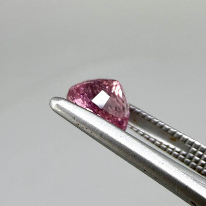 Natural untreated rich pink tourmaline, 0.89 ct oval cut from Nigeria with rich pink colour, eye-clean clarity and excellent brilliance.