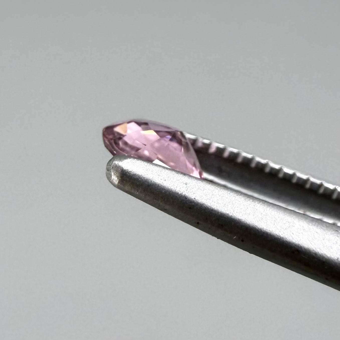 Natural untreated pink tourmaline, 0.31 ct round cut from Nigeria with soft pink colour and lively brilliance.