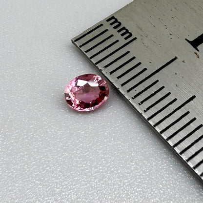 Natural untreated intense pink tourmaline, 0.31 ct oval cut from Nigeria with intense pink colour, eye-clean clarity and excellent brilliance.