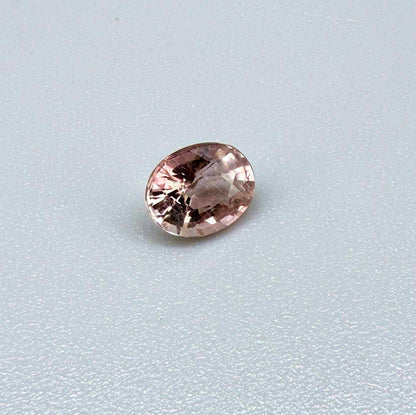 Natural untreated rosé pink tourmaline, 0.82 ct oval cut from Nigeria with elegant rosé pink colour, eye-clean clarity and excellent brilliance.