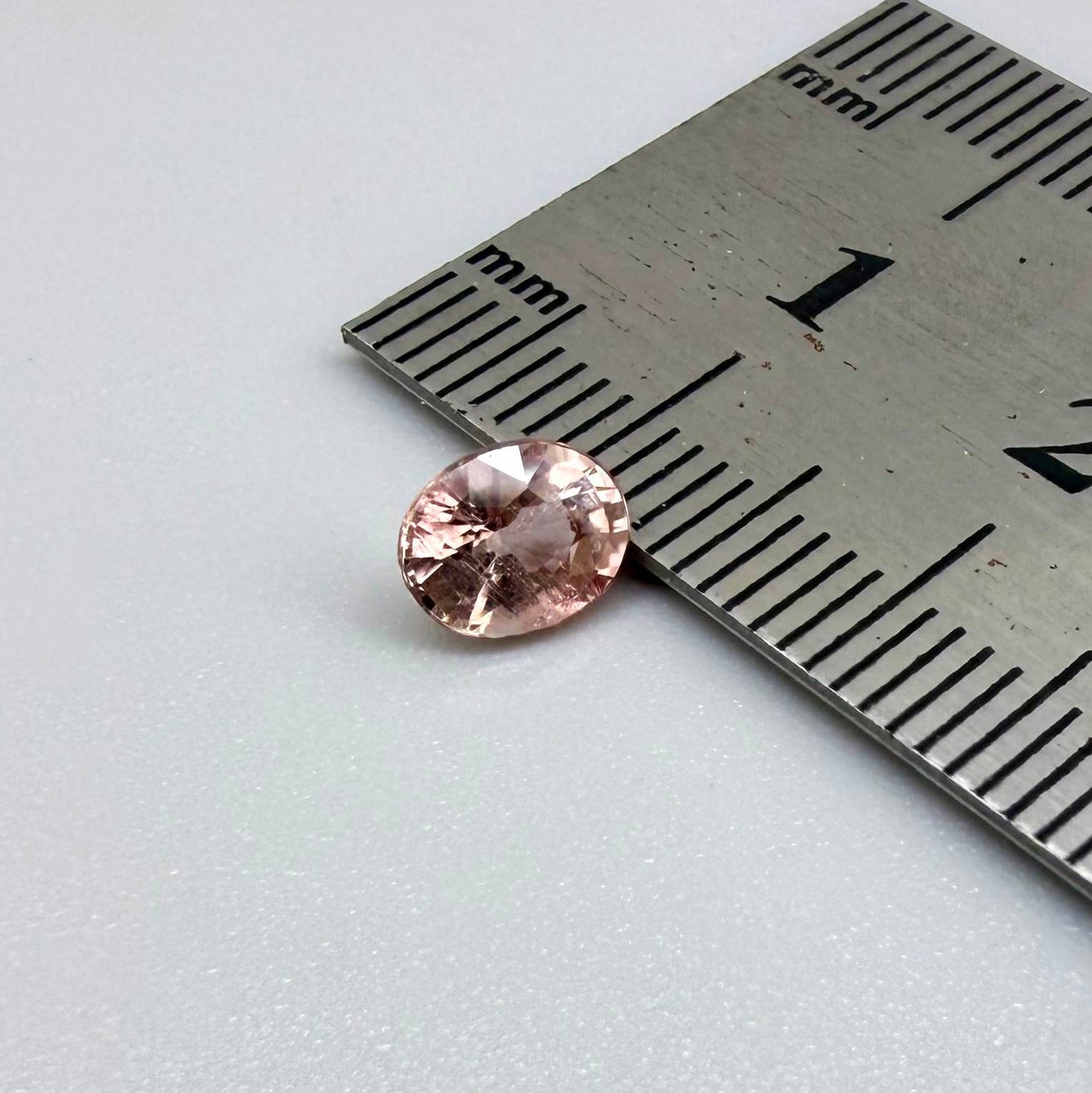 Natural untreated rosé pink tourmaline, 0.82 ct oval cut from Nigeria with elegant rosé pink colour, eye-clean clarity and excellent brilliance.
