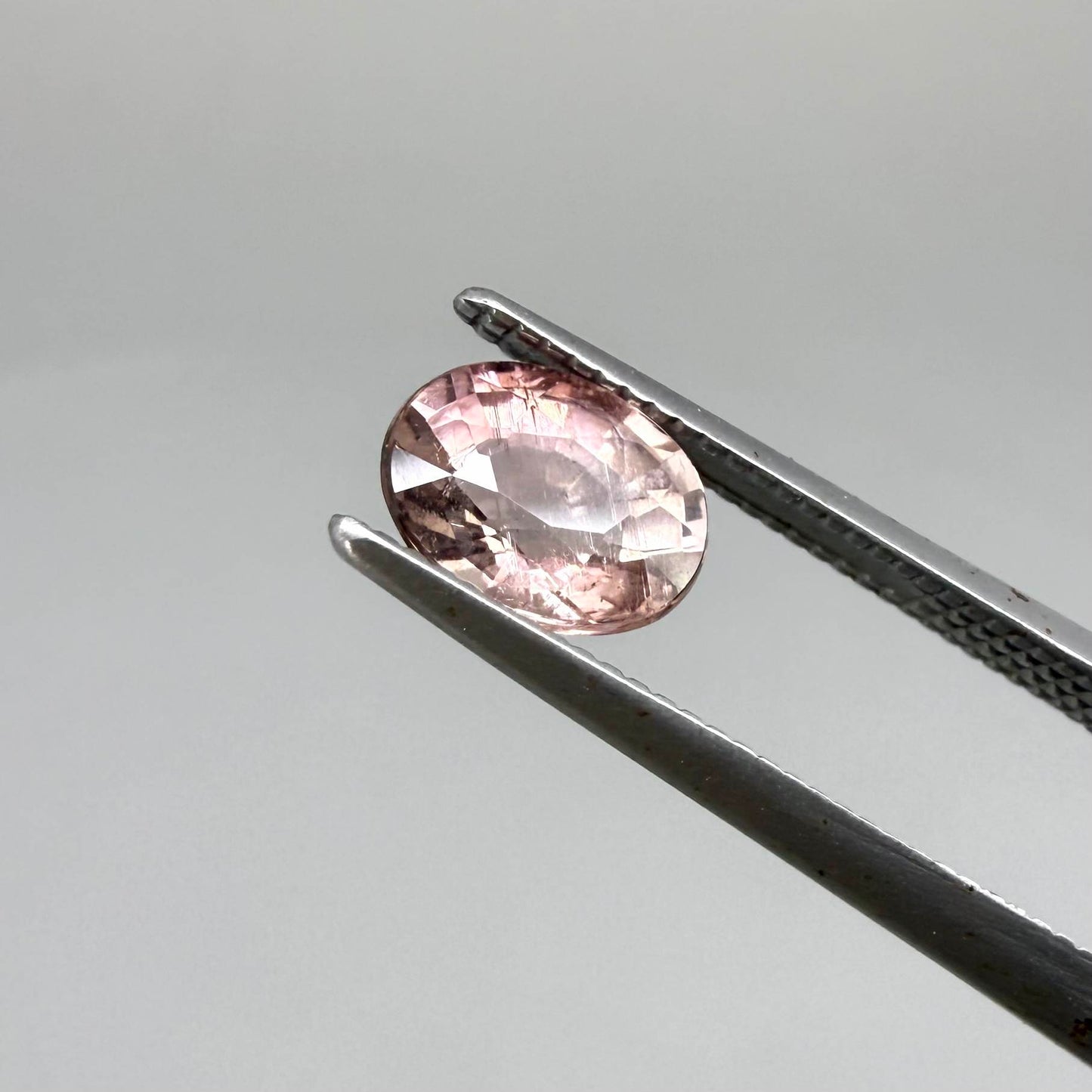 Natural untreated rosé pink tourmaline, 0.82 ct oval cut from Nigeria with elegant rosé pink colour, eye-clean clarity and excellent brilliance.