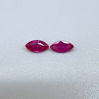 Pink Ruby Pair Marquise - 0.34 Ct