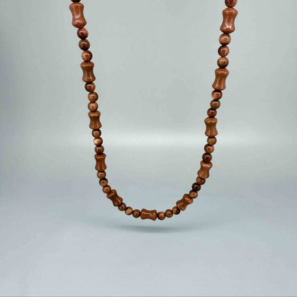 Goldstone necklace in warm brown tones, 50 cm