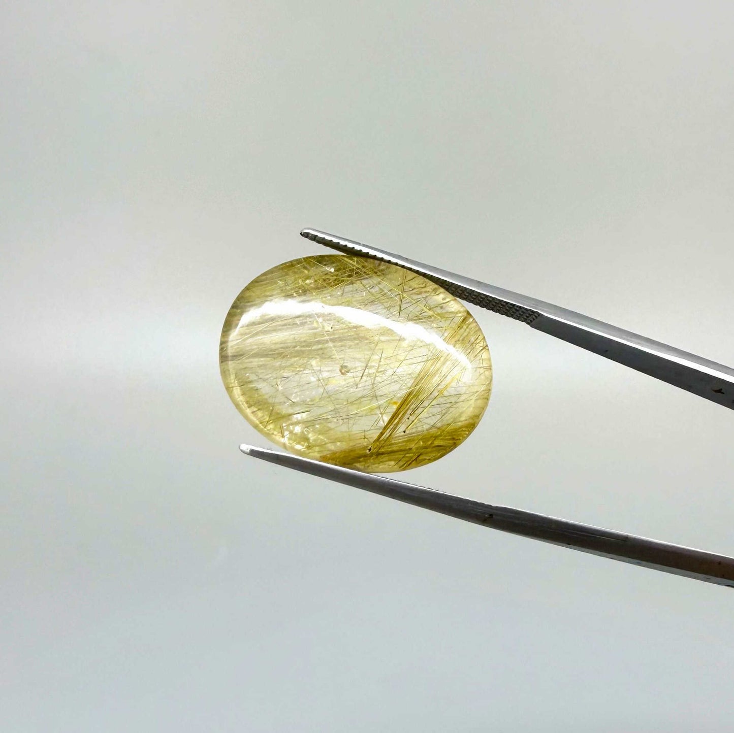 Big Rutilated Quartz Oval 23.3 Ct