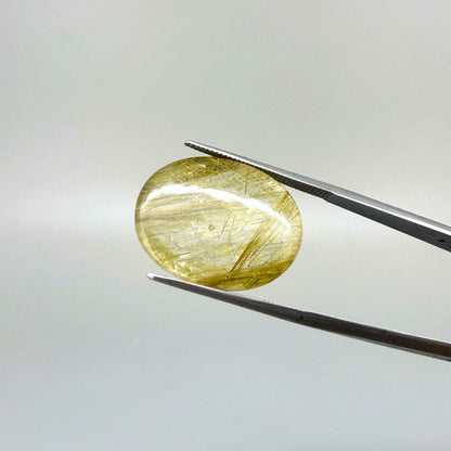 Big Rutilated Quartz Oval 23.3 Ct