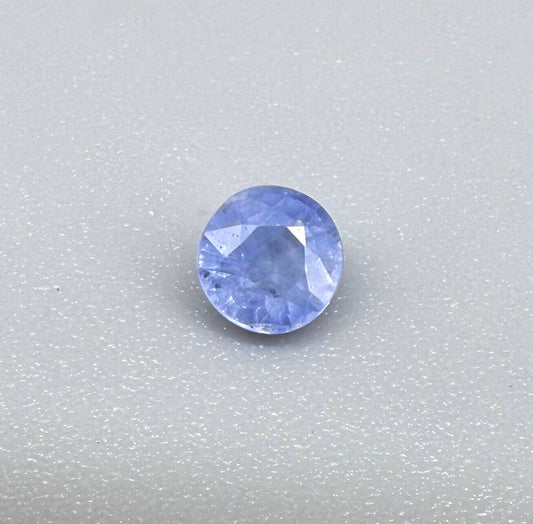0.6 ct natural sky-blue sapphire, round