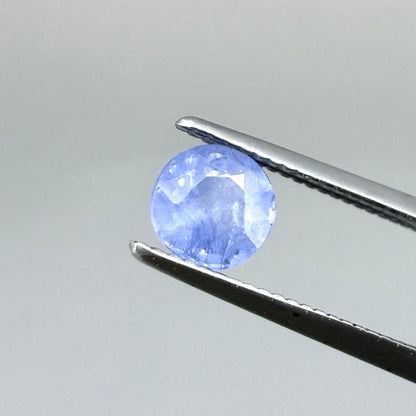 0.6 ct natural sky-blue sapphire, round