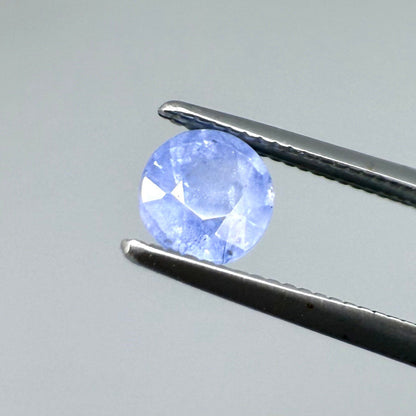 0.6 ct natural sky-blue sapphire, round