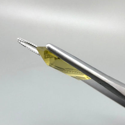 7.87 ct natural lemon quartz, fancy cut, bright yellow color.