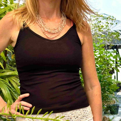 Rutilated Quartz Beaded Necklace