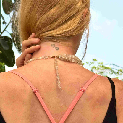 Rutilated Quartz Beaded Necklace