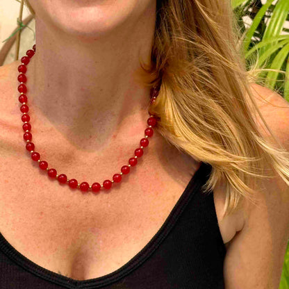 Agate Beaded Necklace