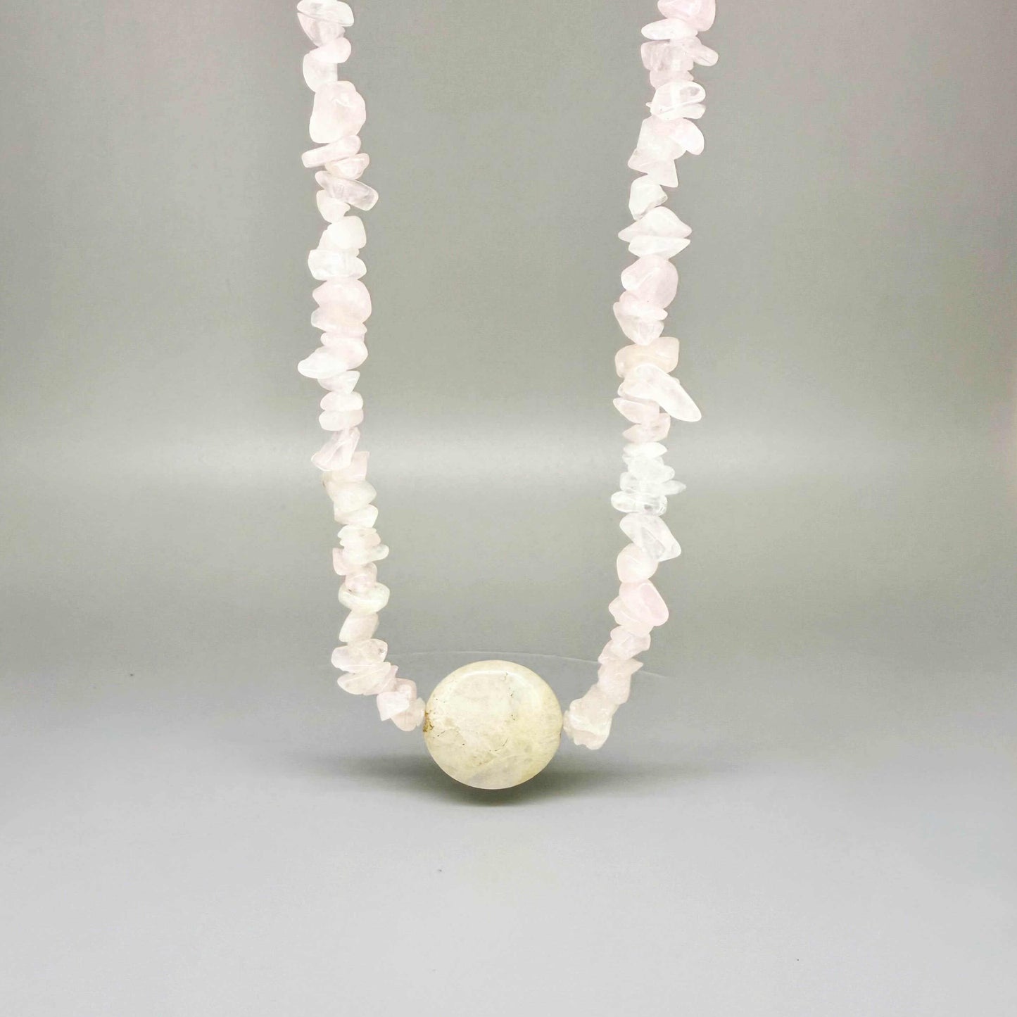Rose Quartz & Agate Beaded Necklace