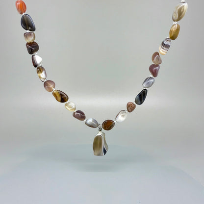 Agate Beaded Necklace