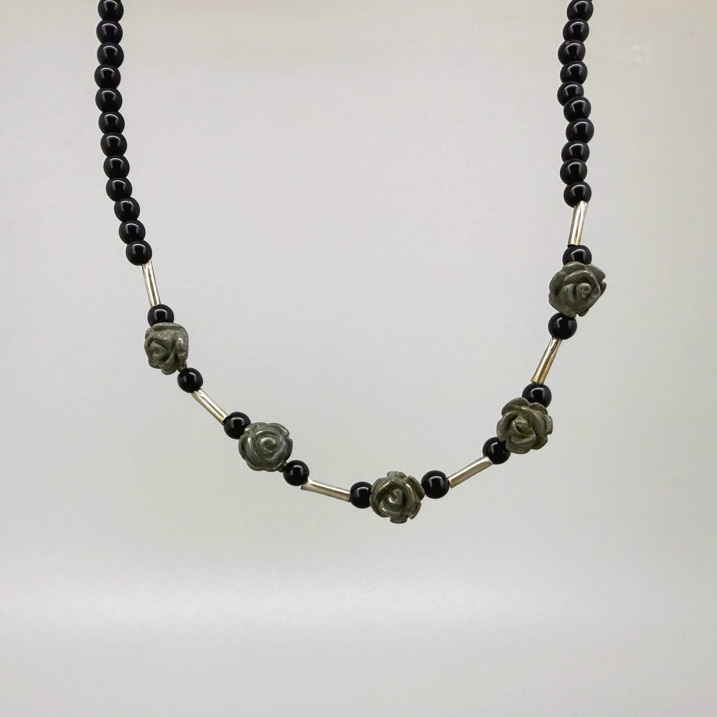 Agate & Pyrite Beaded Bracelet